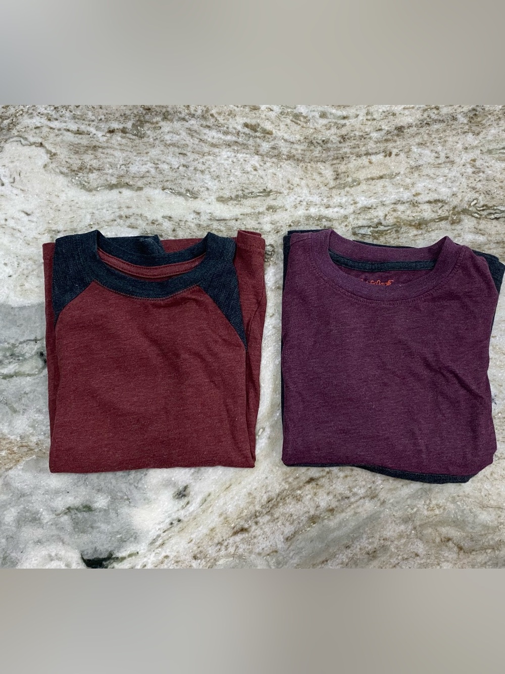 Set of 2 boys Cat & Jack jersey style long sleeve shirts size small 6/7